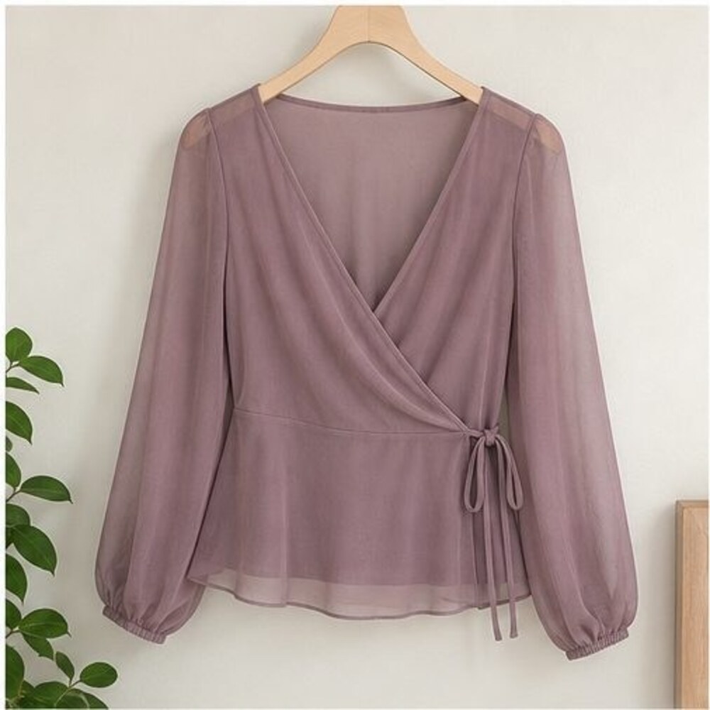 Mauve Smocked Top